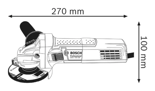 Bosch Angle Grinder GWS 750-100 Professional - Image 2