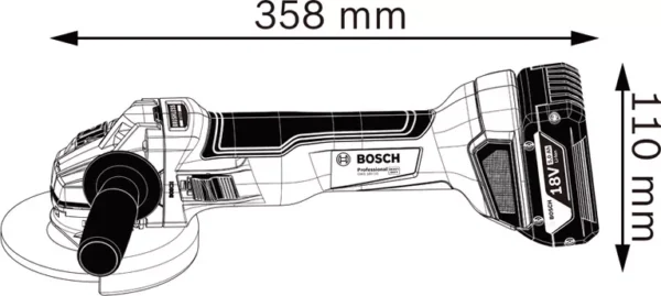 dimensional Image of Cordless GWS 18V-10