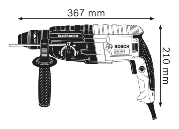 Bosch Rotary Hammer with SDS plus GBH 2-24 DRE Professional - Image 7