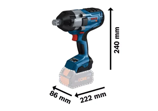 Bosch Cordless Impact Wrench GDS 18V-1050 H (Solo) Professional - Image 11