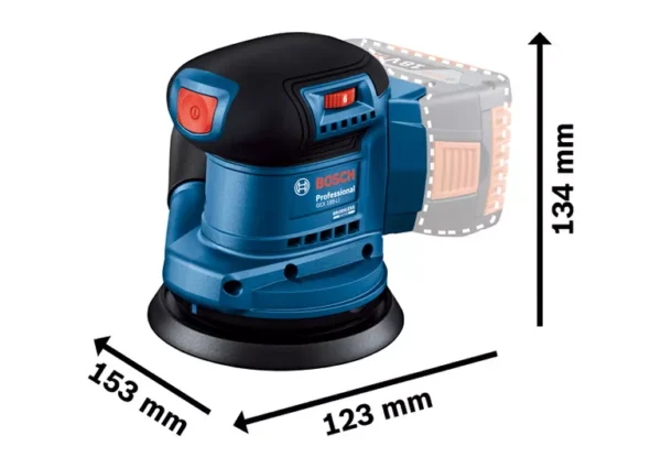 Bosch Random Orbit Sander GEX 185-LI (Solo) Professional - Image 12